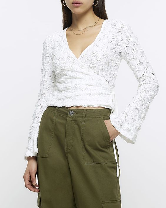 Lace Wrap Tops